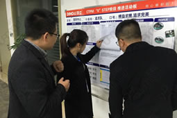 華謀咨詢為某（涂料，乳膠業行業）公司進行精品區域現場改善點手把手引導